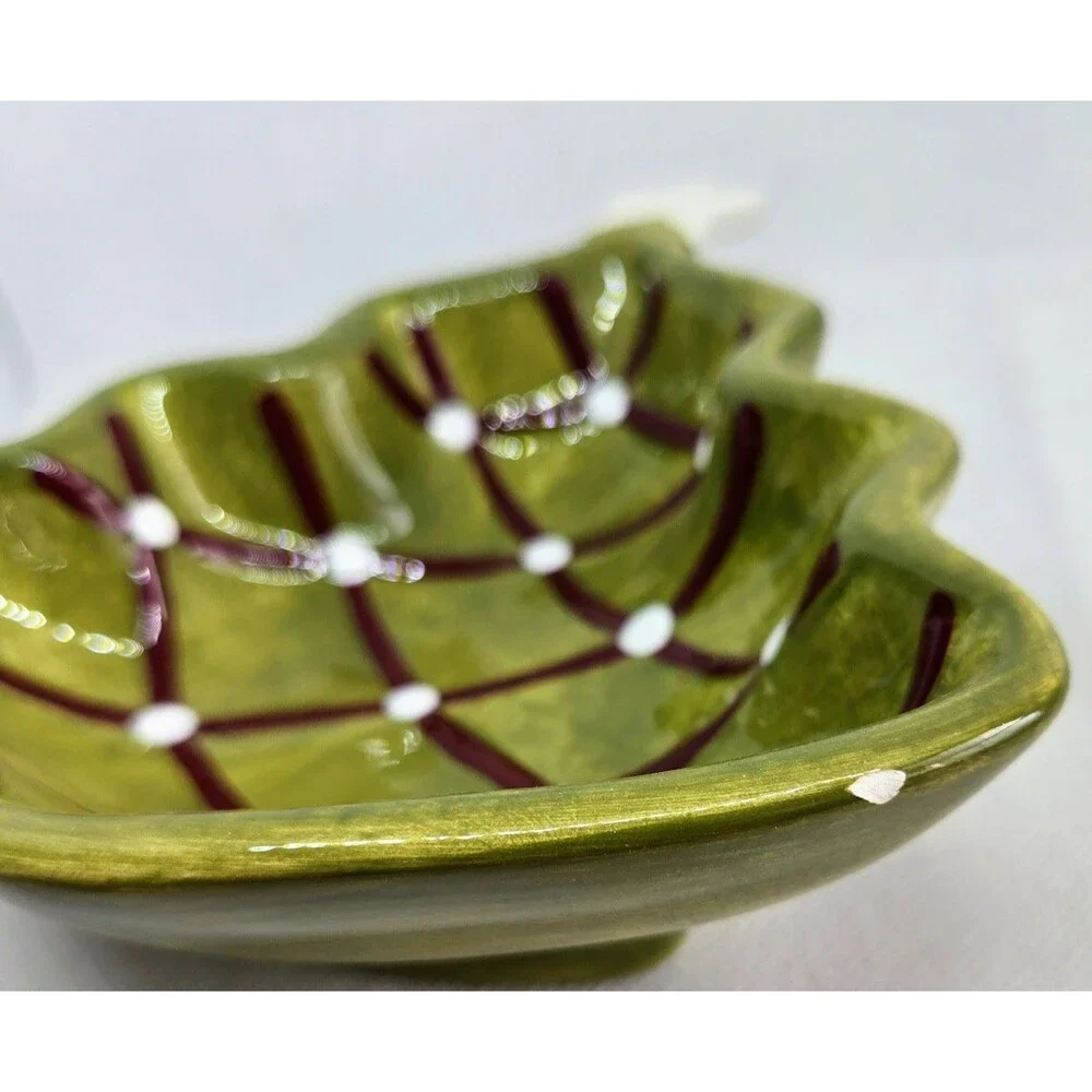 Pottery Barn Christmas Tree Candy Dishes Set of 4 Ceramic Holiday